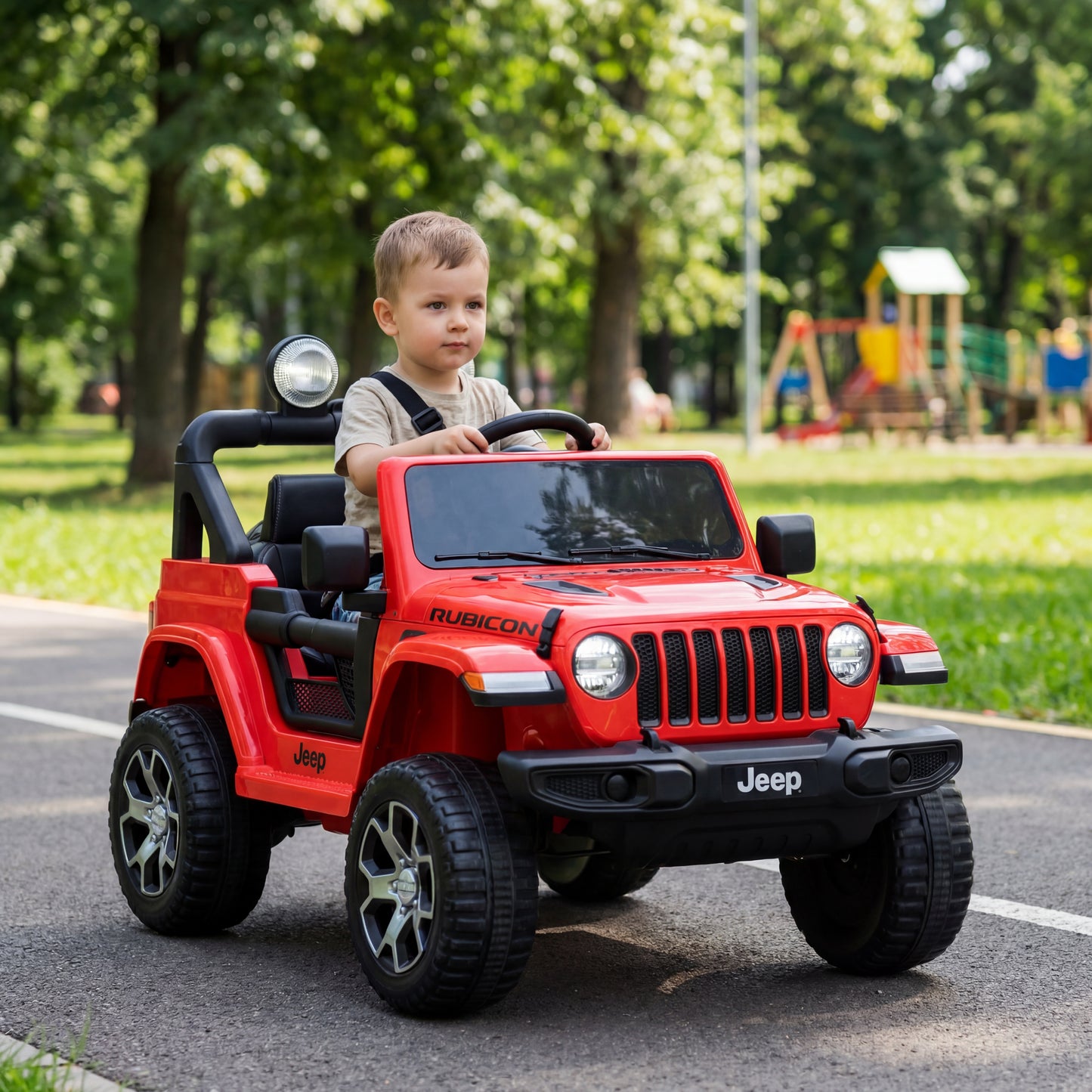 Jeep na akumulator Rubicon crveni