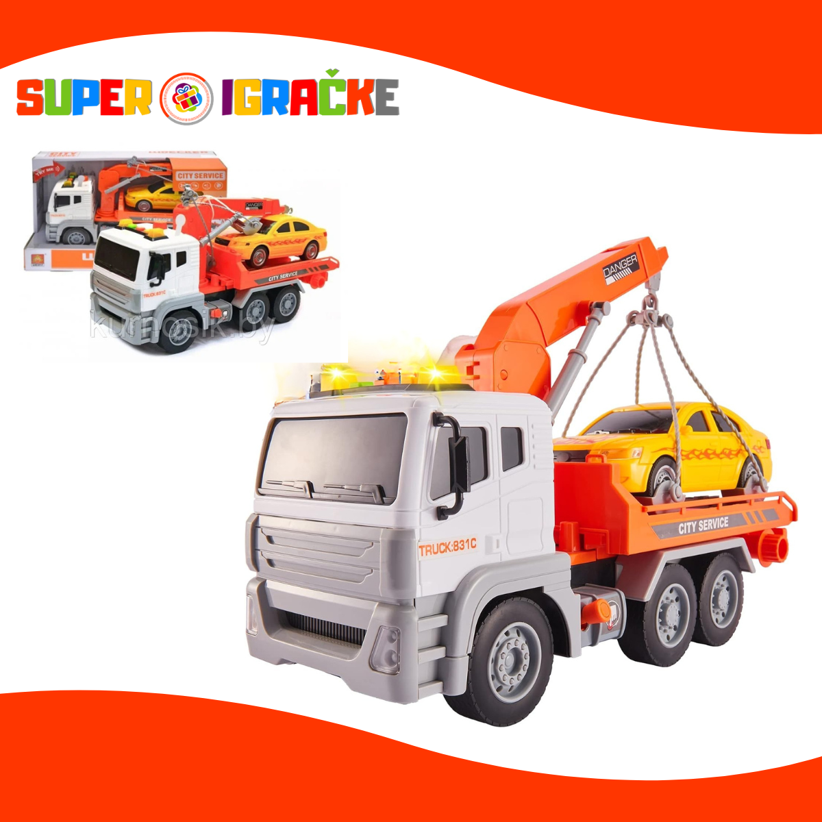 Kamion - Pauk na baterije sa autom