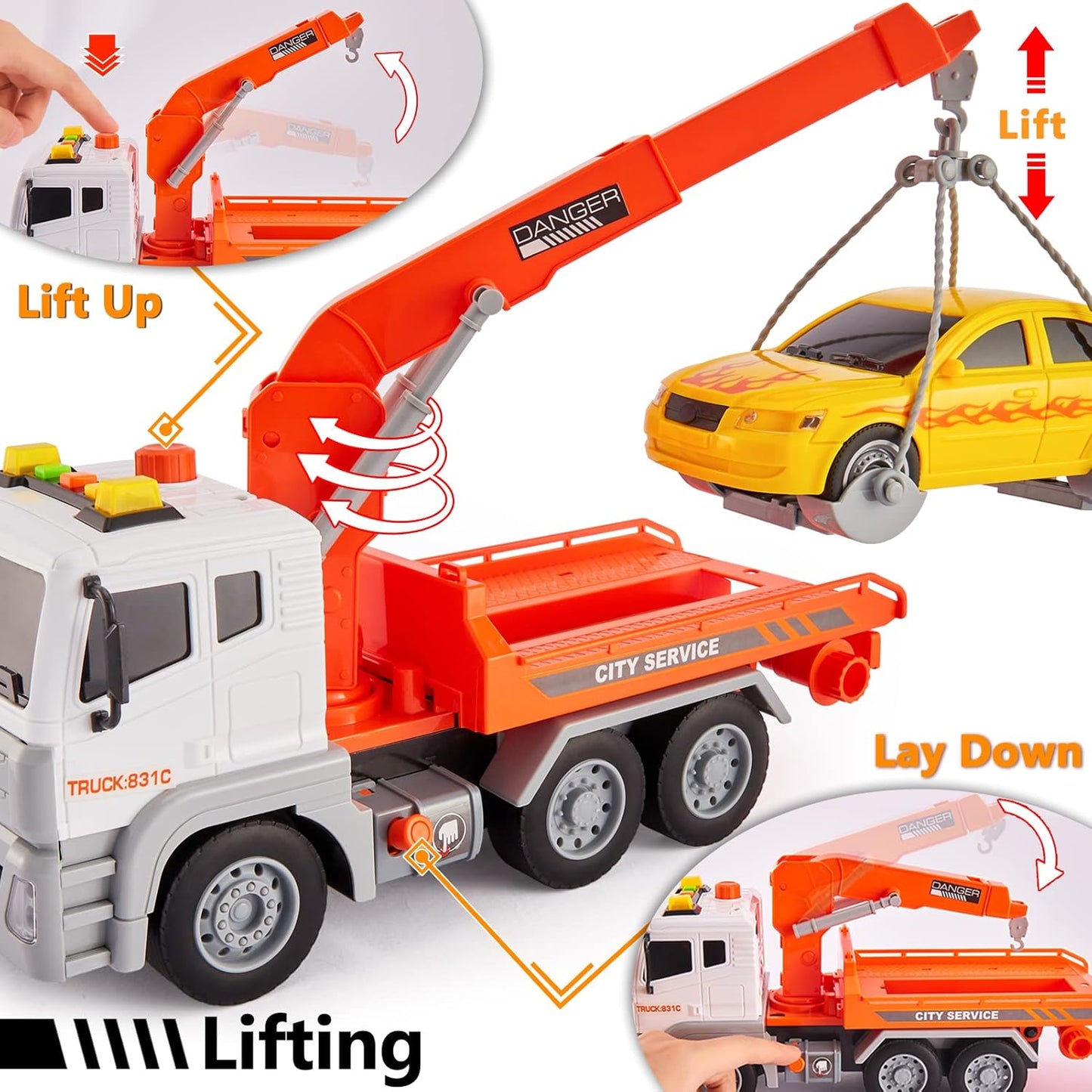 Kamion - Pauk na baterije sa autom