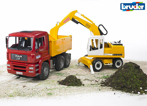 Kamion MAN TGA sa rovokopačem Liebherr