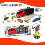 Kamion tegljač 7 vozila - crveni