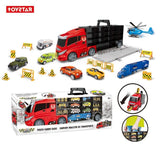 Kamion tegljač 7 vozila - crveni