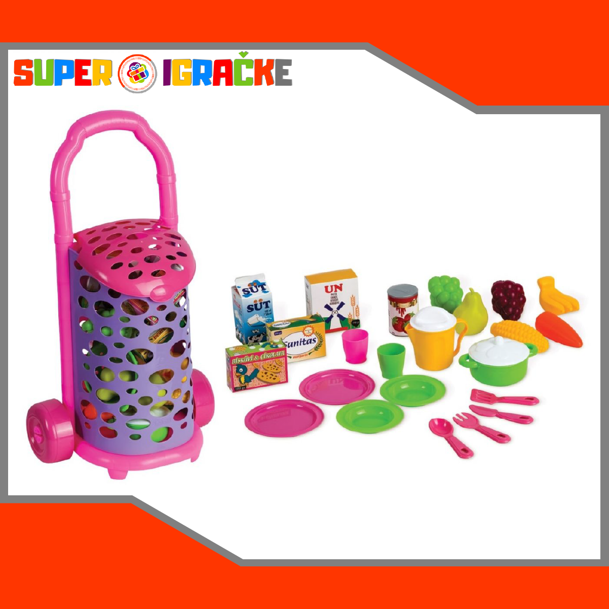 Kolica za kupovinu i namirnice