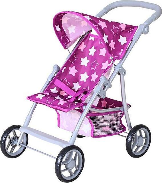Kolica za lutke Liba Star dark pink
