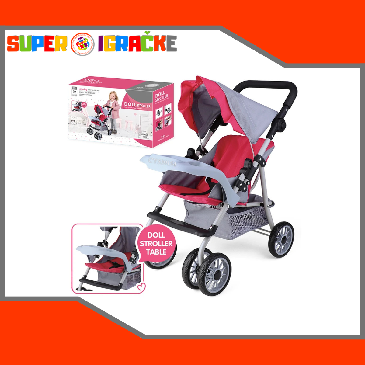 Kolica za lutke kišobran velika