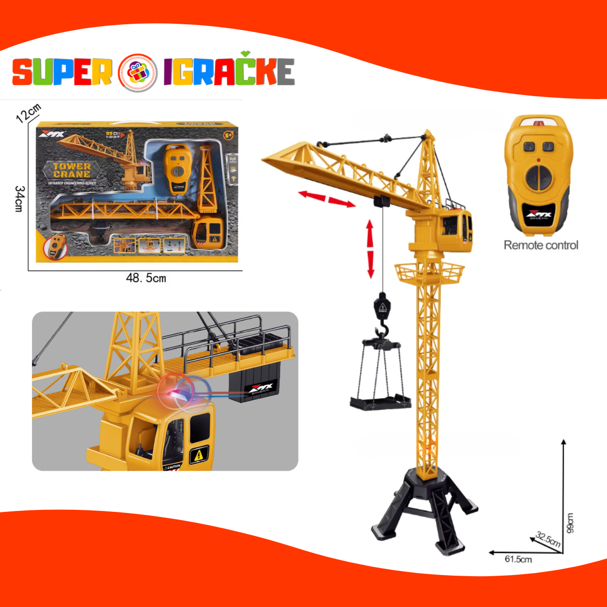 Kran 98cm sa kontrolom upravljanja