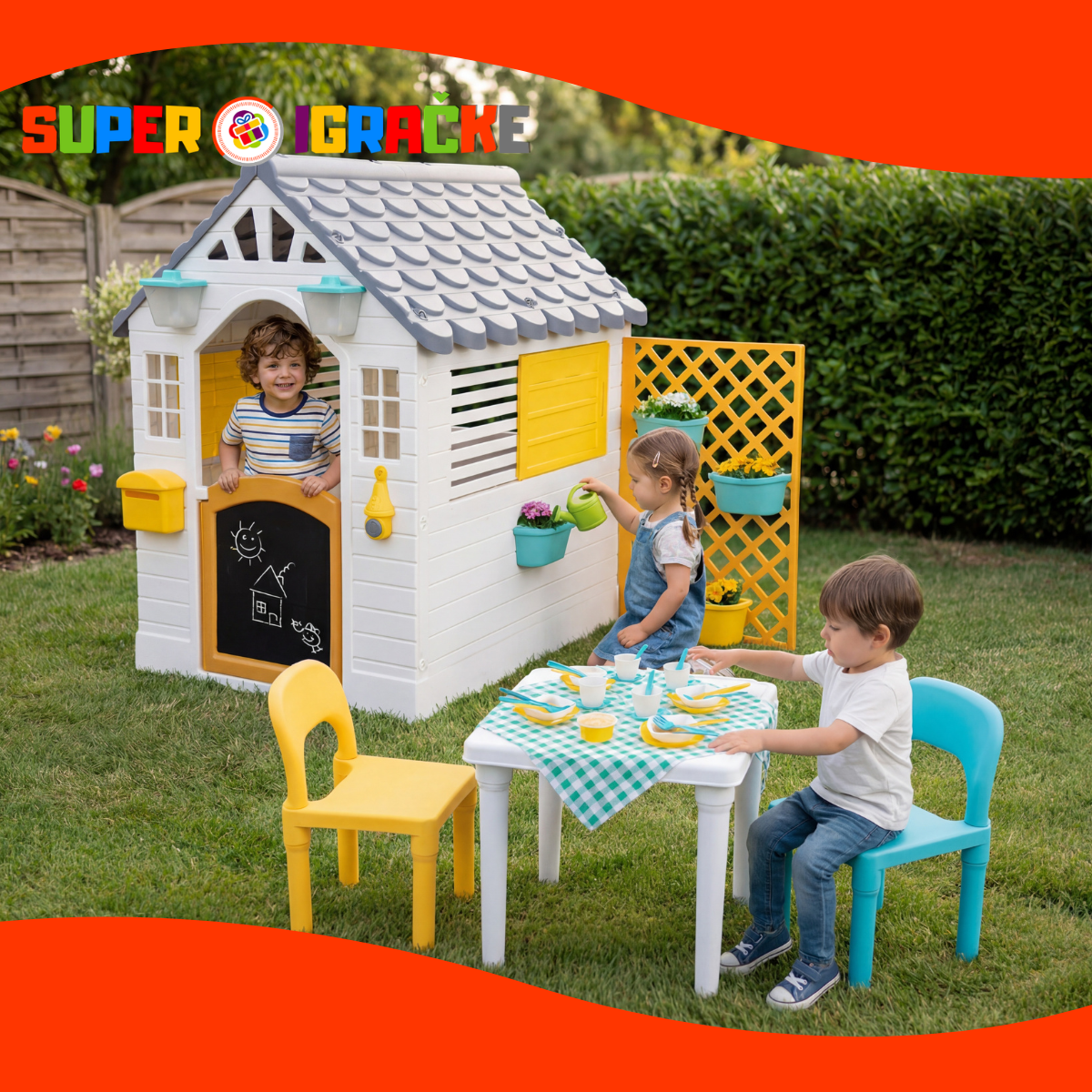 Kućica sa stolom i stolicama