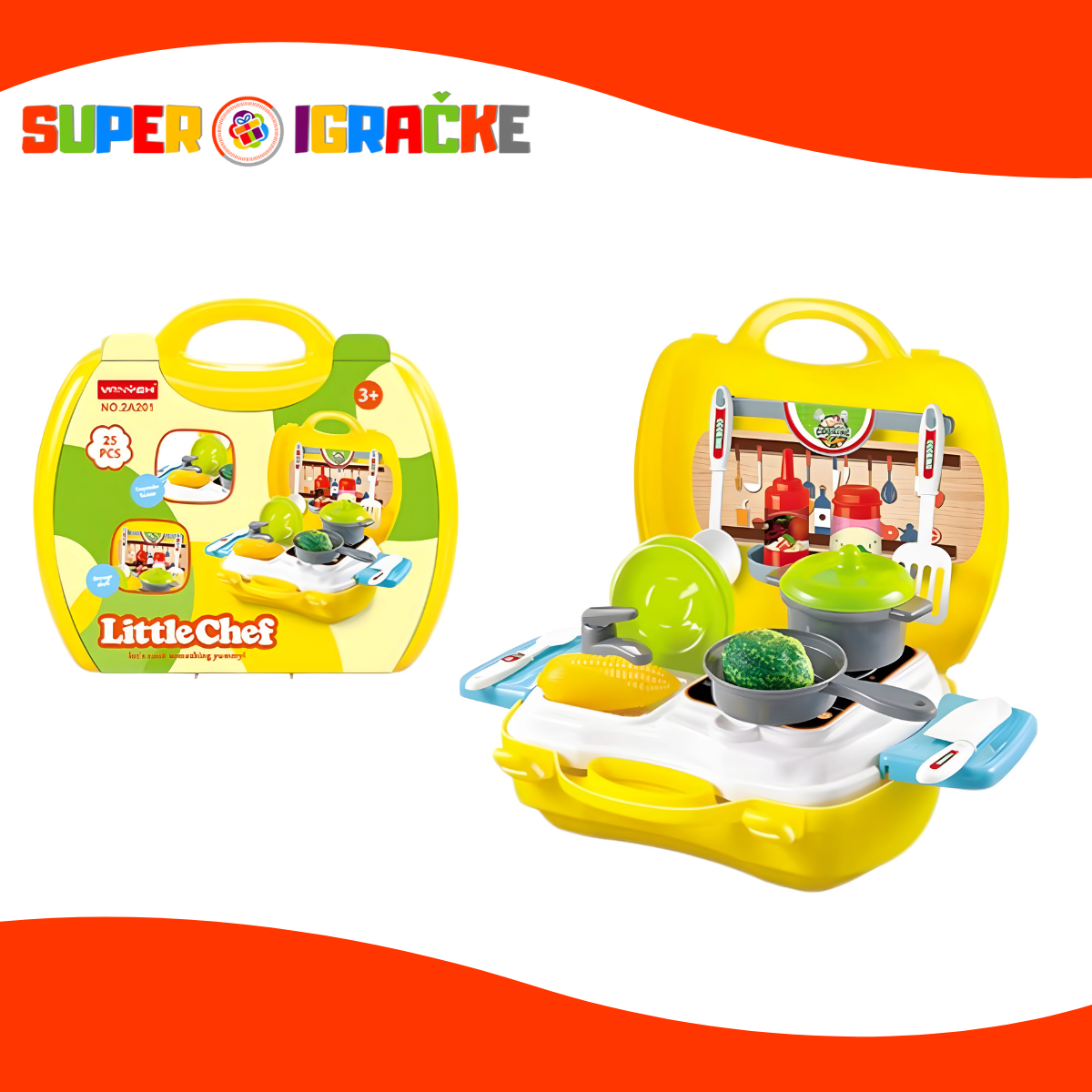 Kuhinjski set u plastičnom koferu