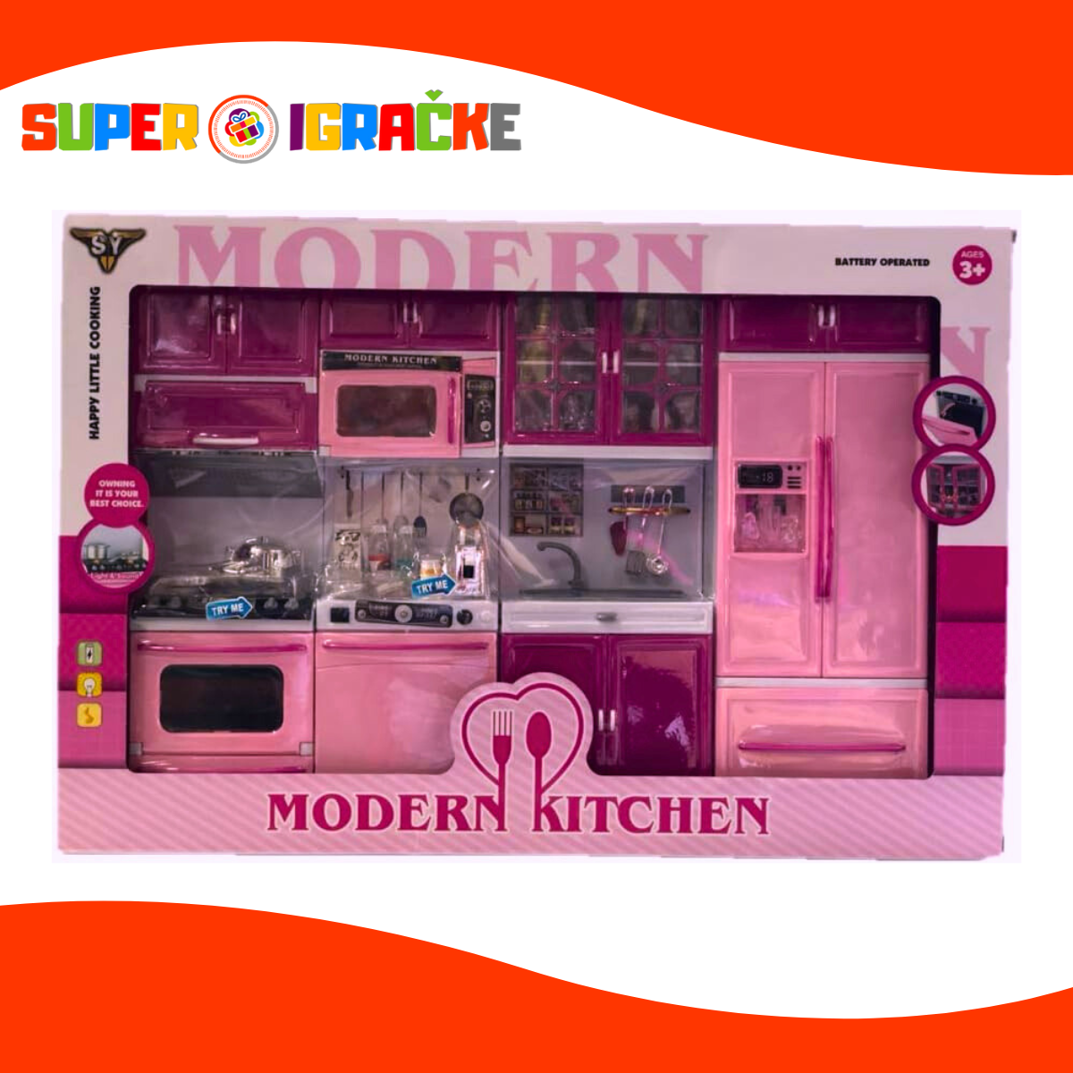 Kuhinjski set za igru roze