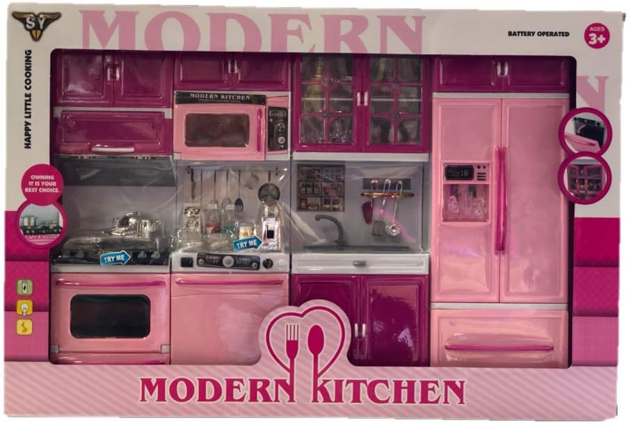 Kuhinjski set za igru roze