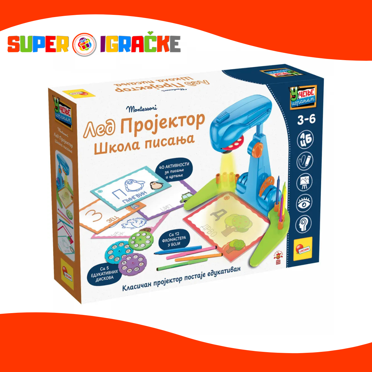 LED projektor - Škola pisanja