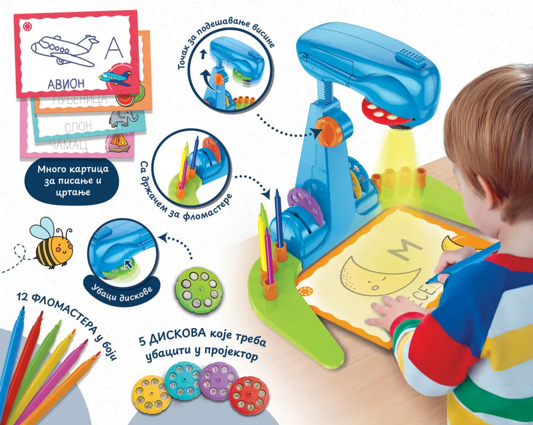 LED projektor - Škola pisanja