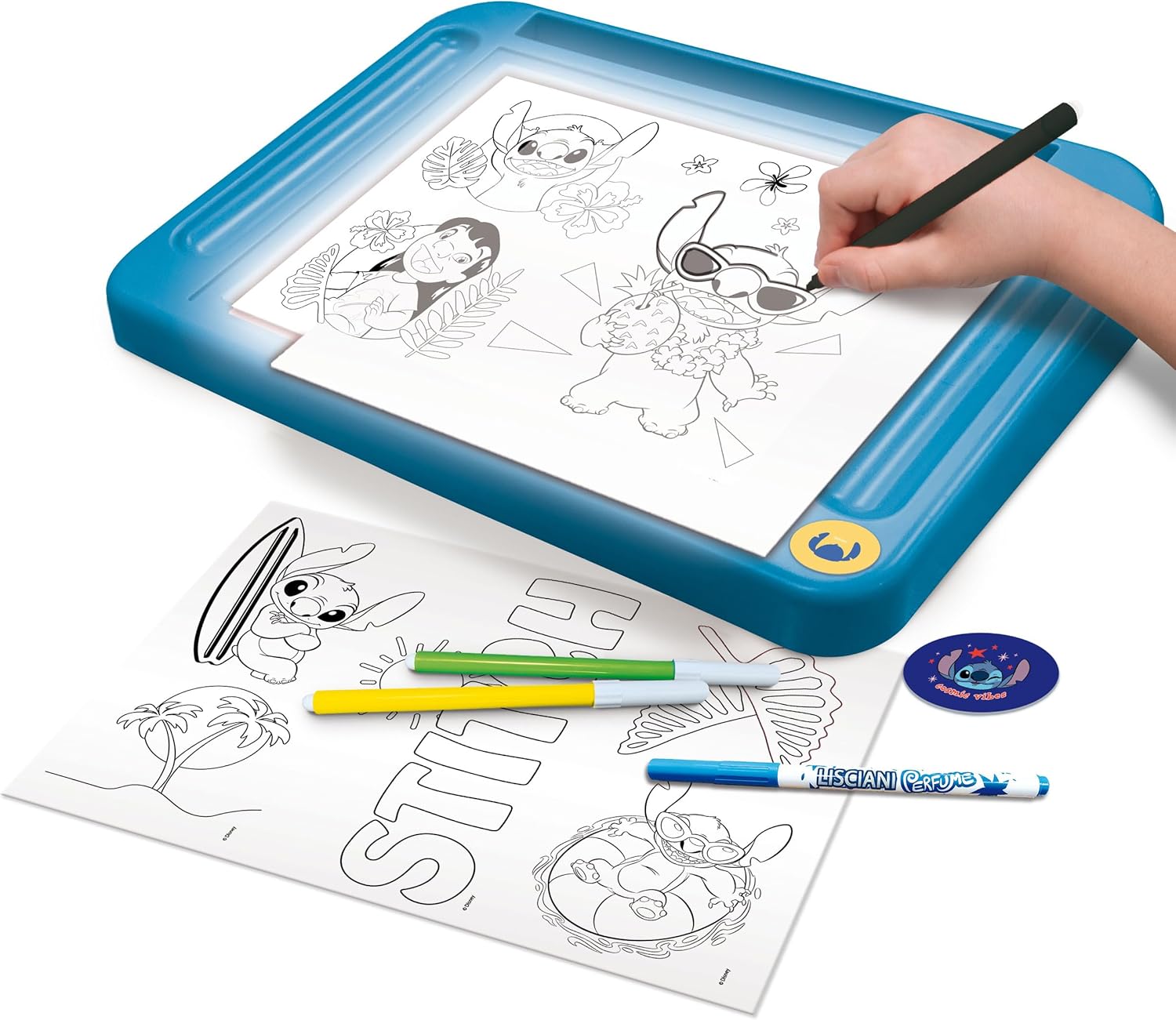 Lisciani - Stitch tabla za crtanje sa svetlom