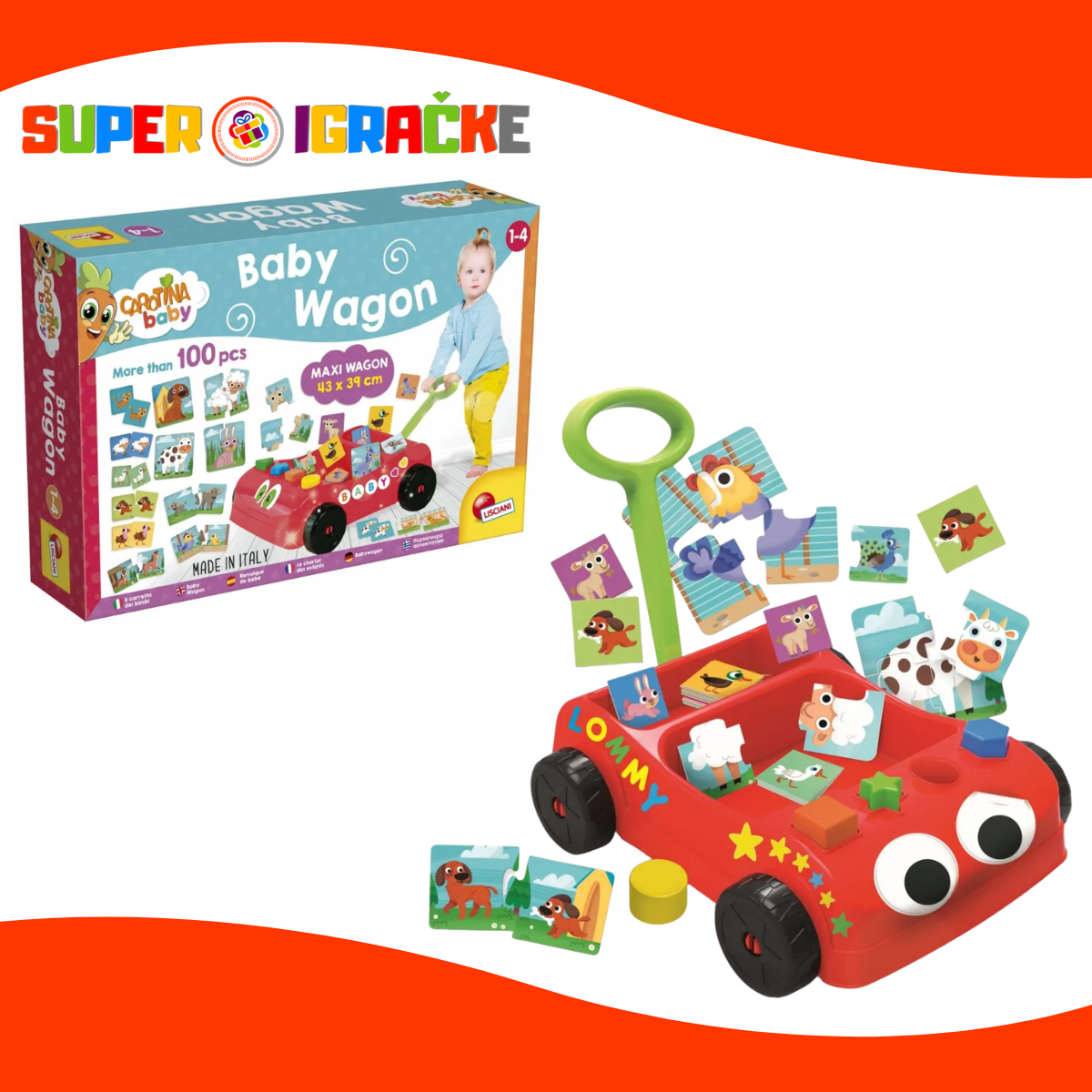 Lisciani baby wagon edukativno vozilo