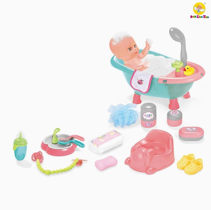 Lutka 30cm na baterije sa kadom