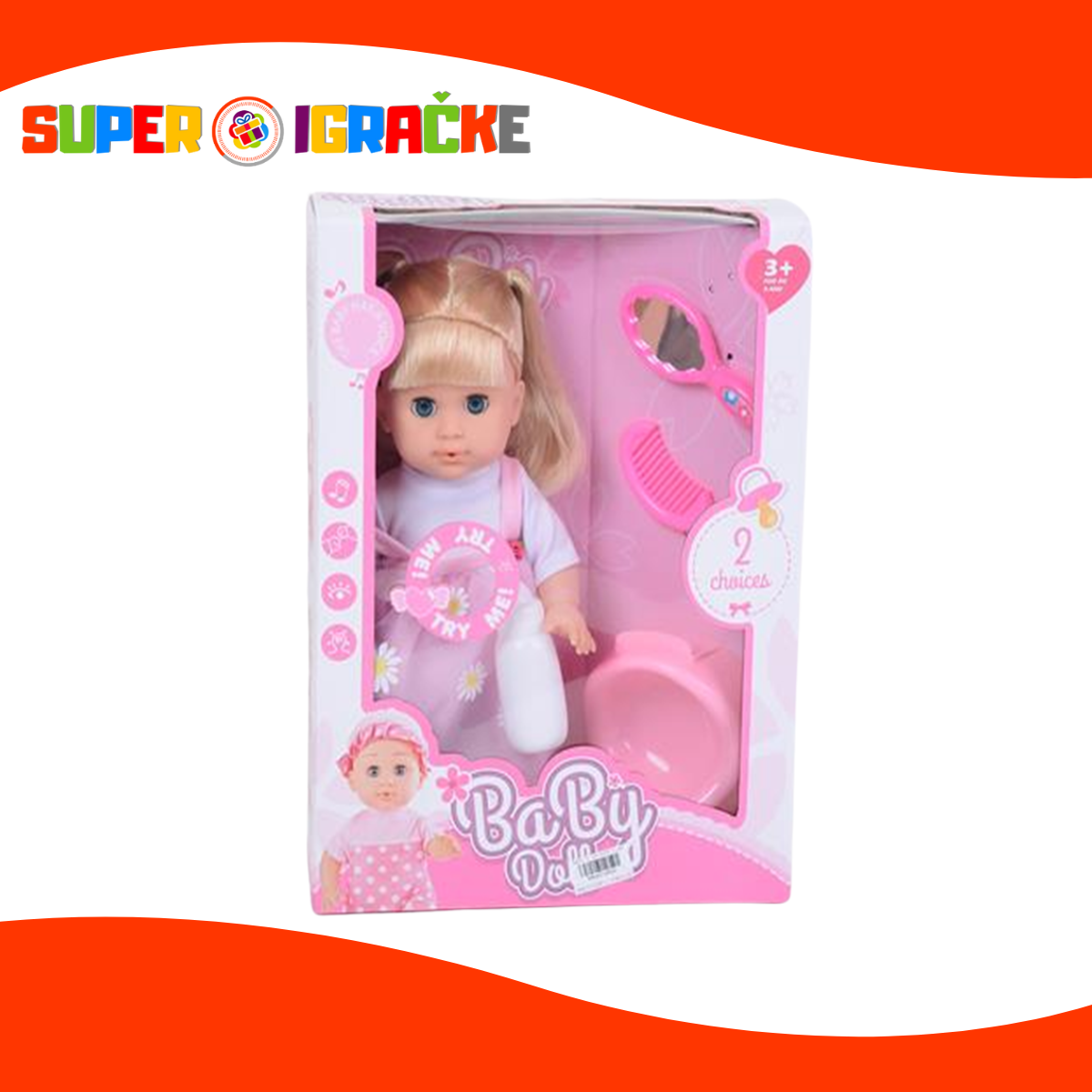 Lutka 36 cm sa 12 zvukova - Pije i piški