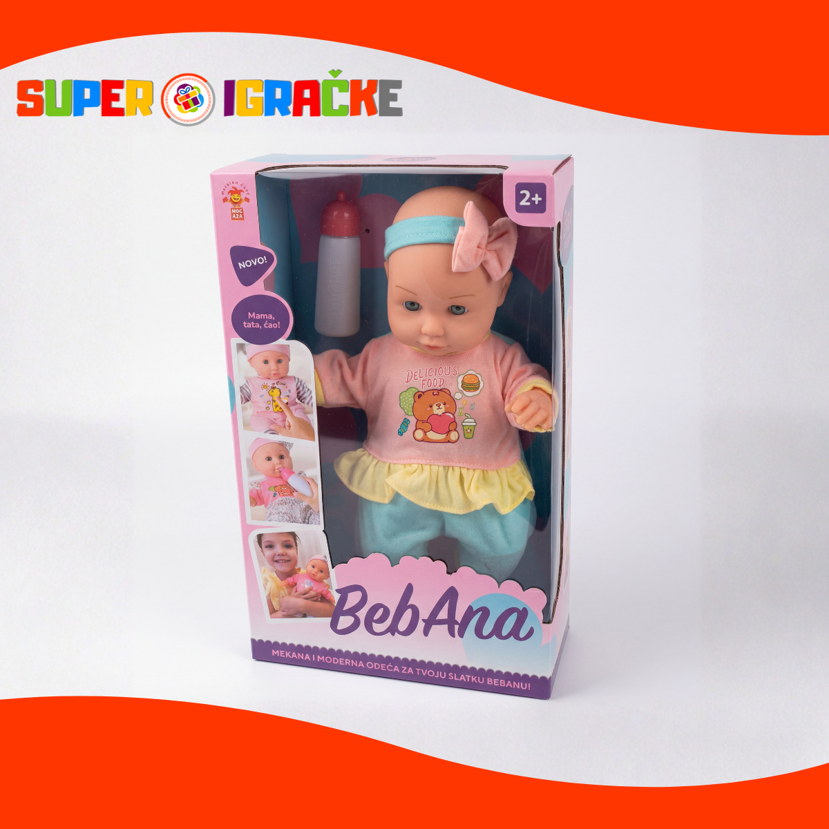 Lutka beba Medica sa flašicom 30cm