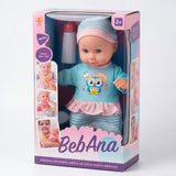 Lutka beba Sovica sa flašicom 30cm