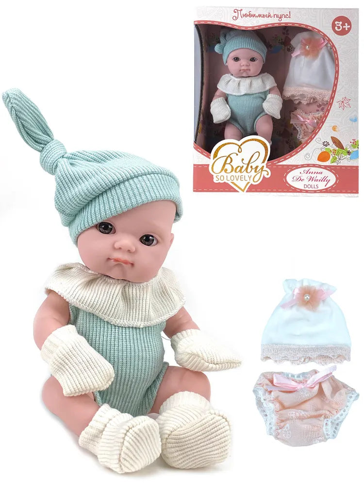 Lutka beba plavo odelce 20cm