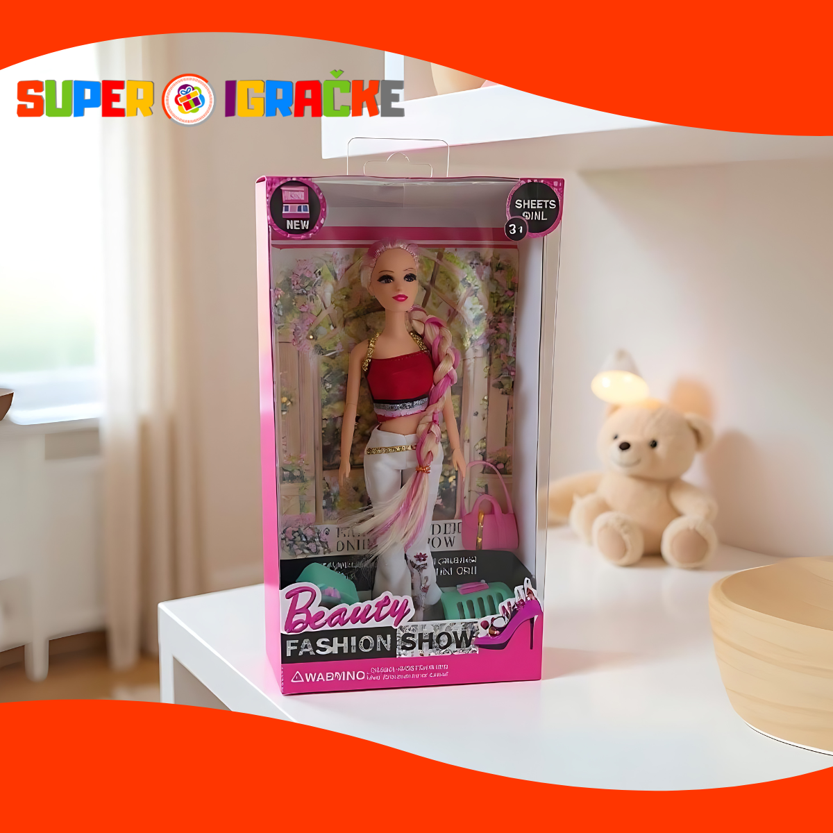 Lutka sa dugom kosom i dodacima