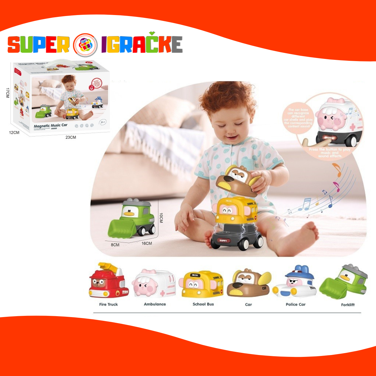 Magnetni muzički autić