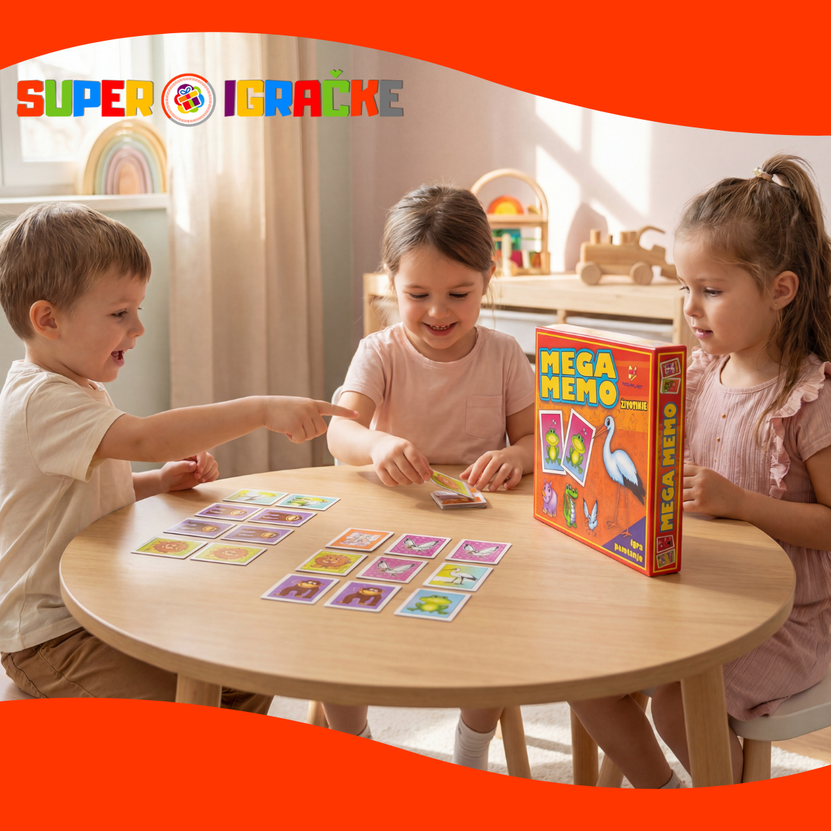 Mega memo životinje - igra memorije
