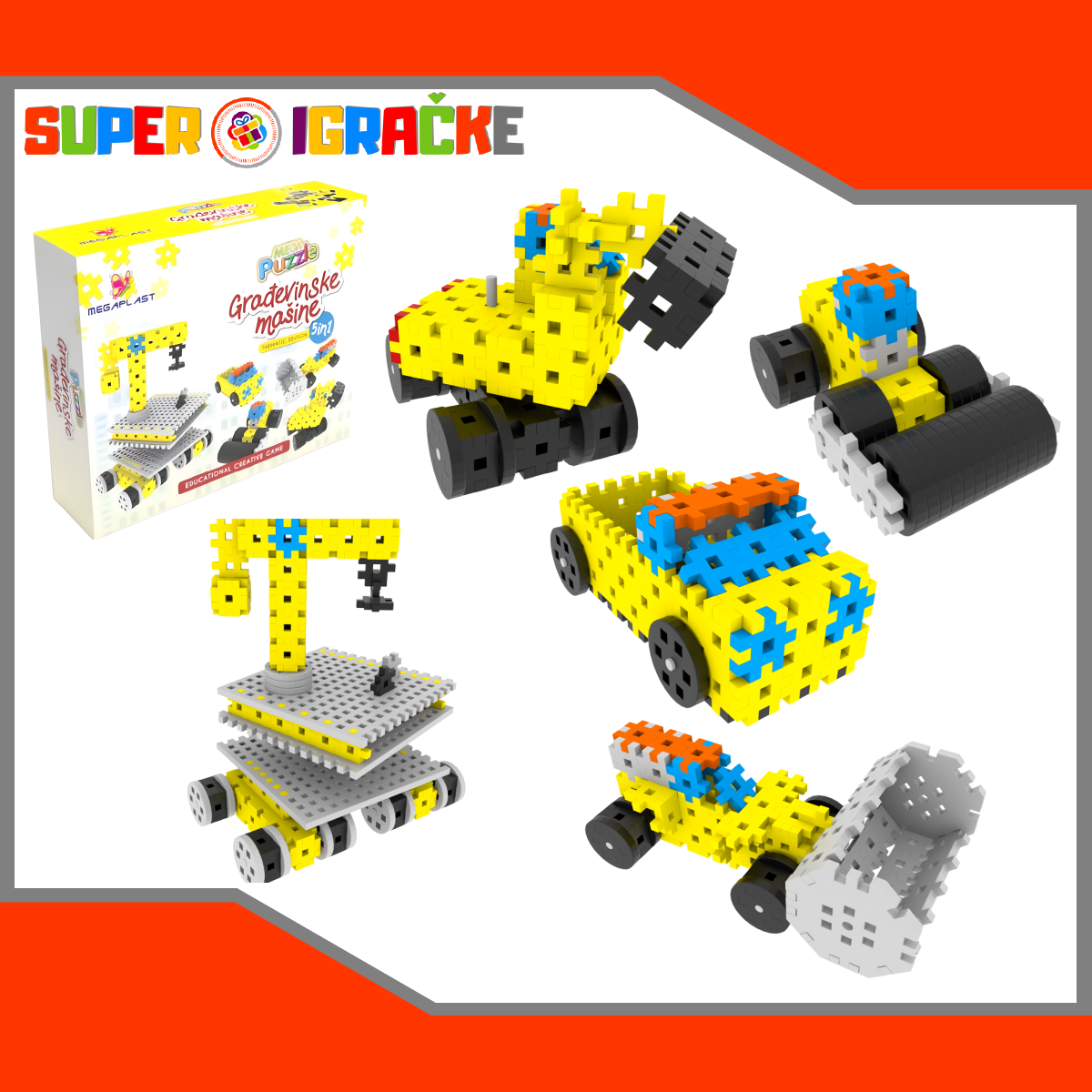 Mega puzzle - Građevinske mašine