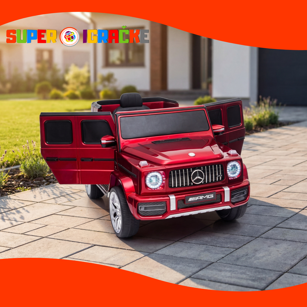 Mercedes na akumulator AMG G63 crveni