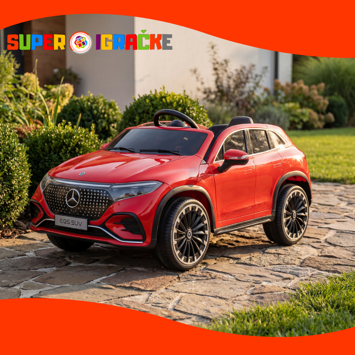 Mercedes na akumulator EQS SUV crveni