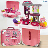 Mini kuhinja set u koferu roze