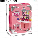 Mini kuhinja set u koferu roze