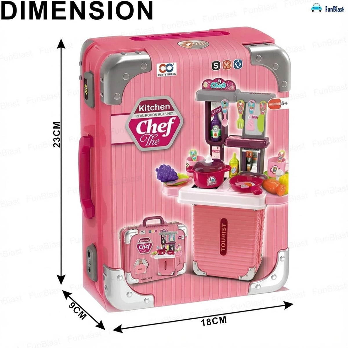 Mini kuhinja set u koferu roze