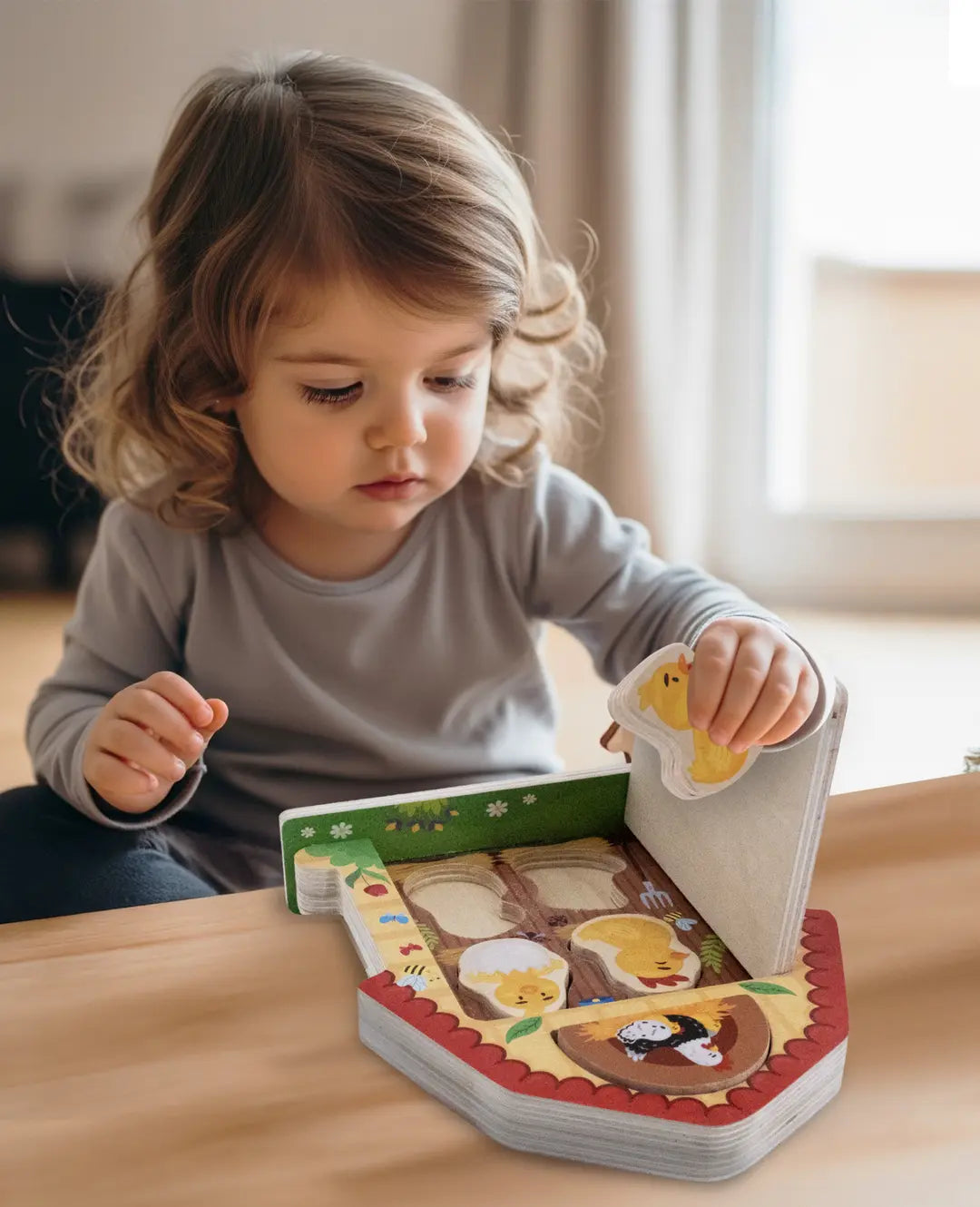 Montesori drvena kućica farma porodica