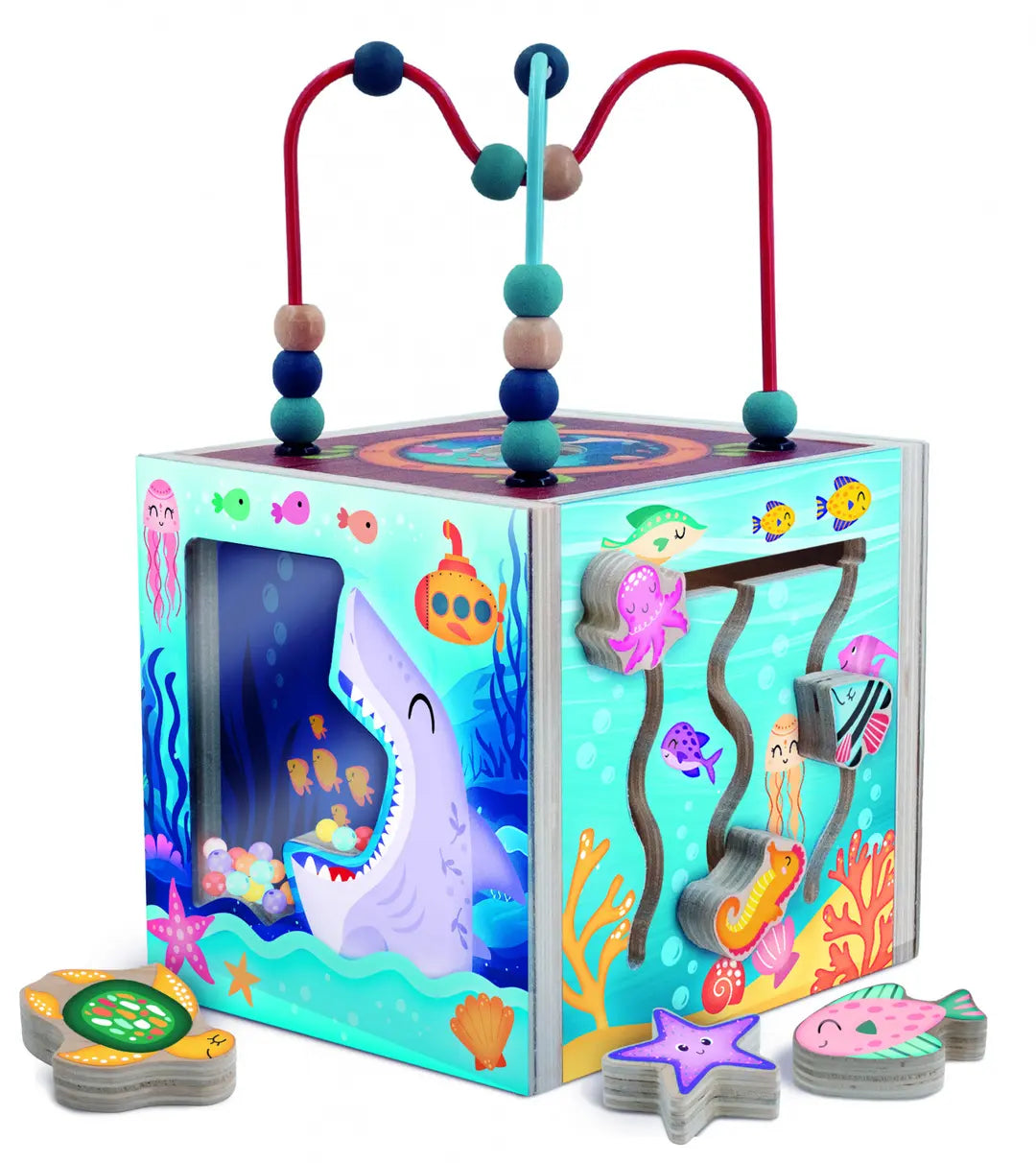 Montesori sensory drvena kocka Okean