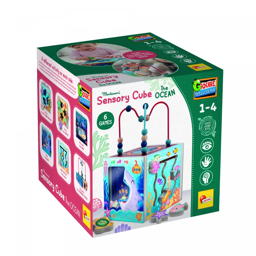 Montesori sensory drvena kocka Okean