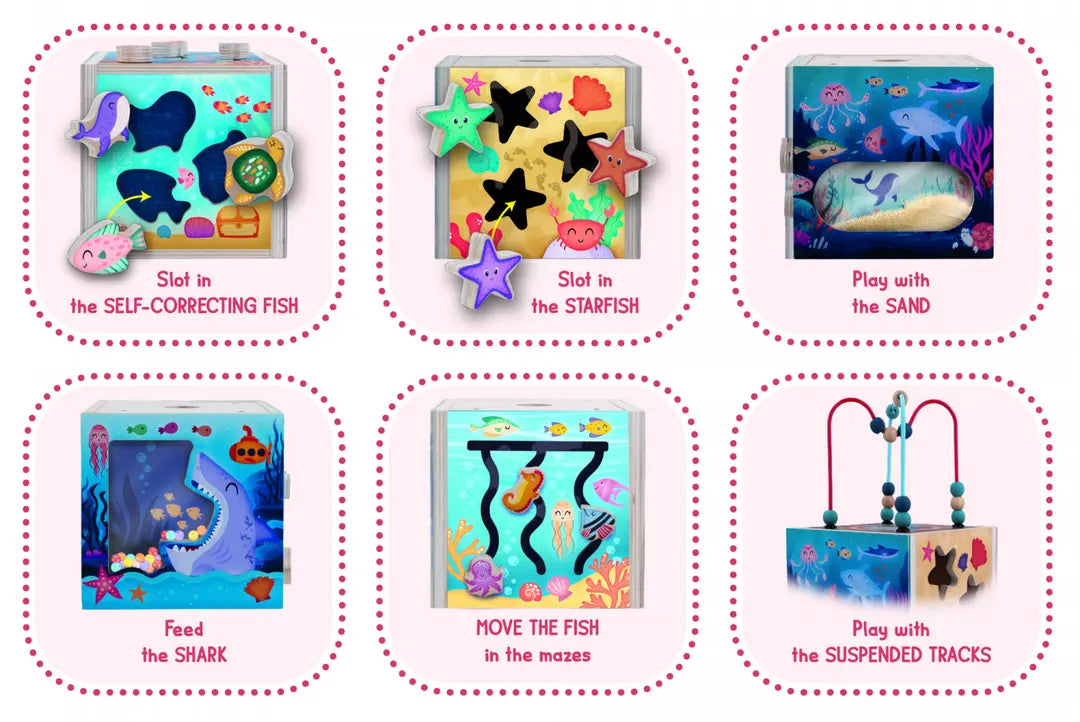 Montesori sensory drvena kocka Okean