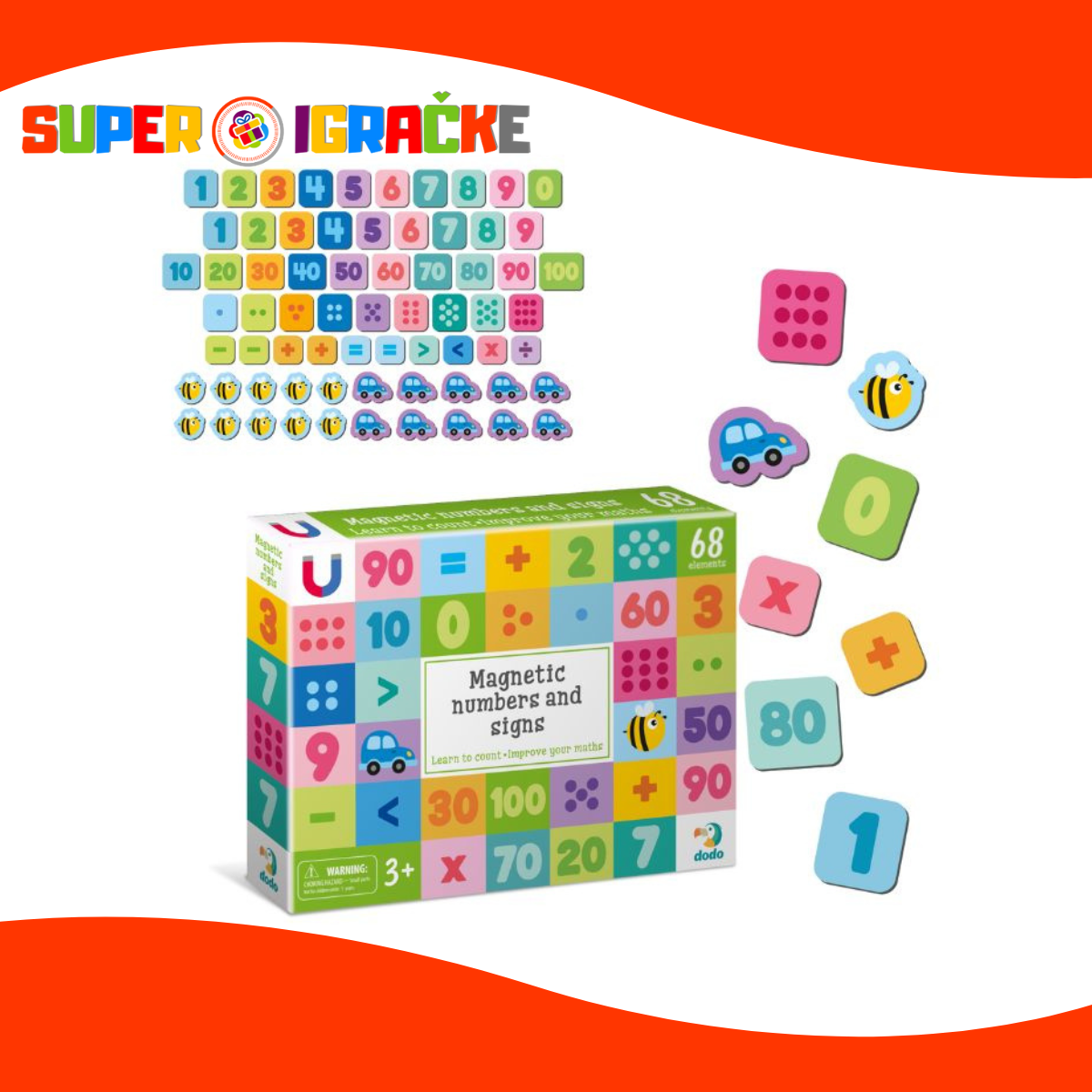 Montesori set sa magnetima 36kom