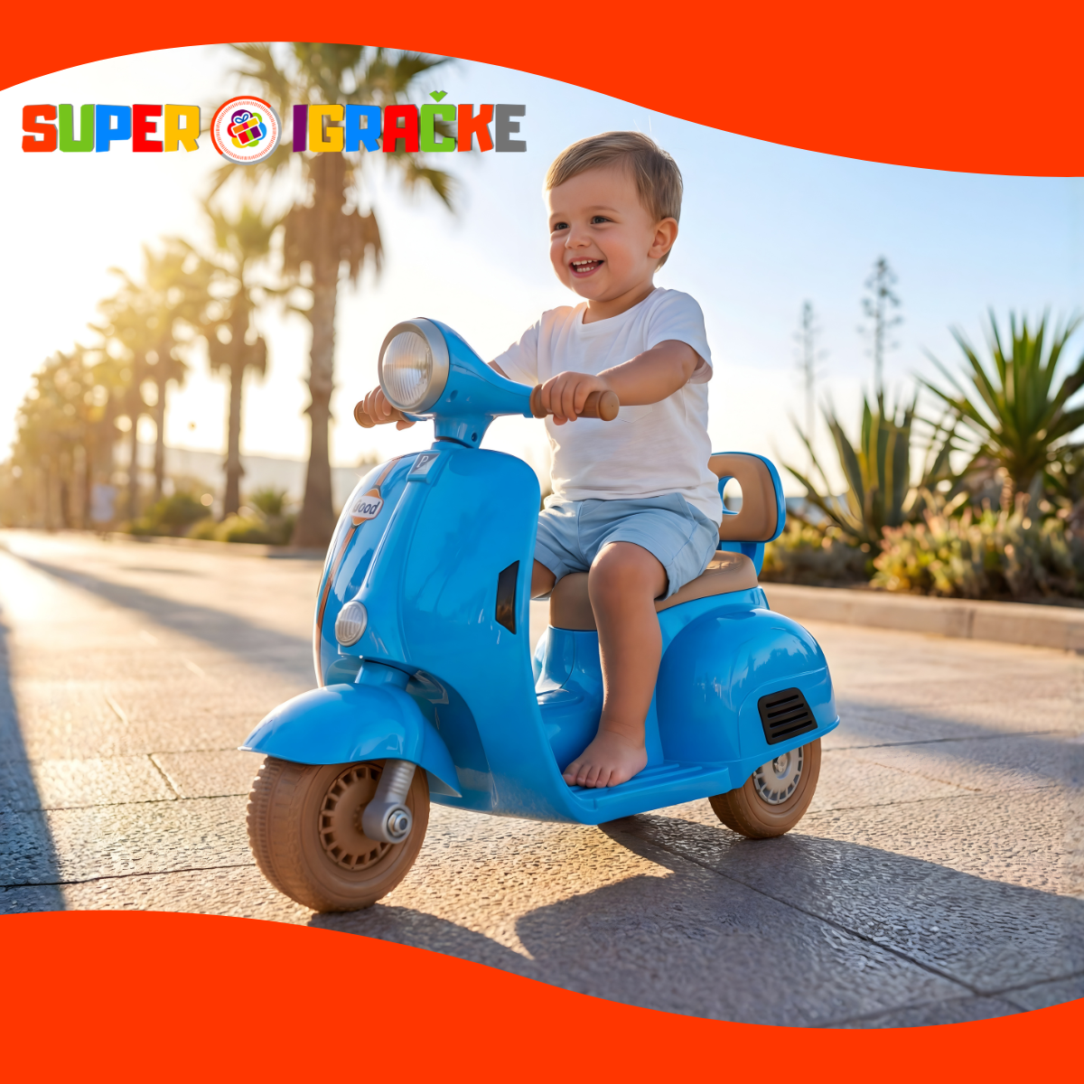 Motor Vespa na akumulator 6V Plavi MB276