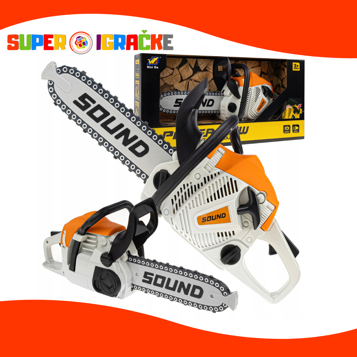 Motorna testera sa zvukom i svetlima