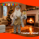 Novogodišnja dekoracija - Bež Deda Mraz 100cm