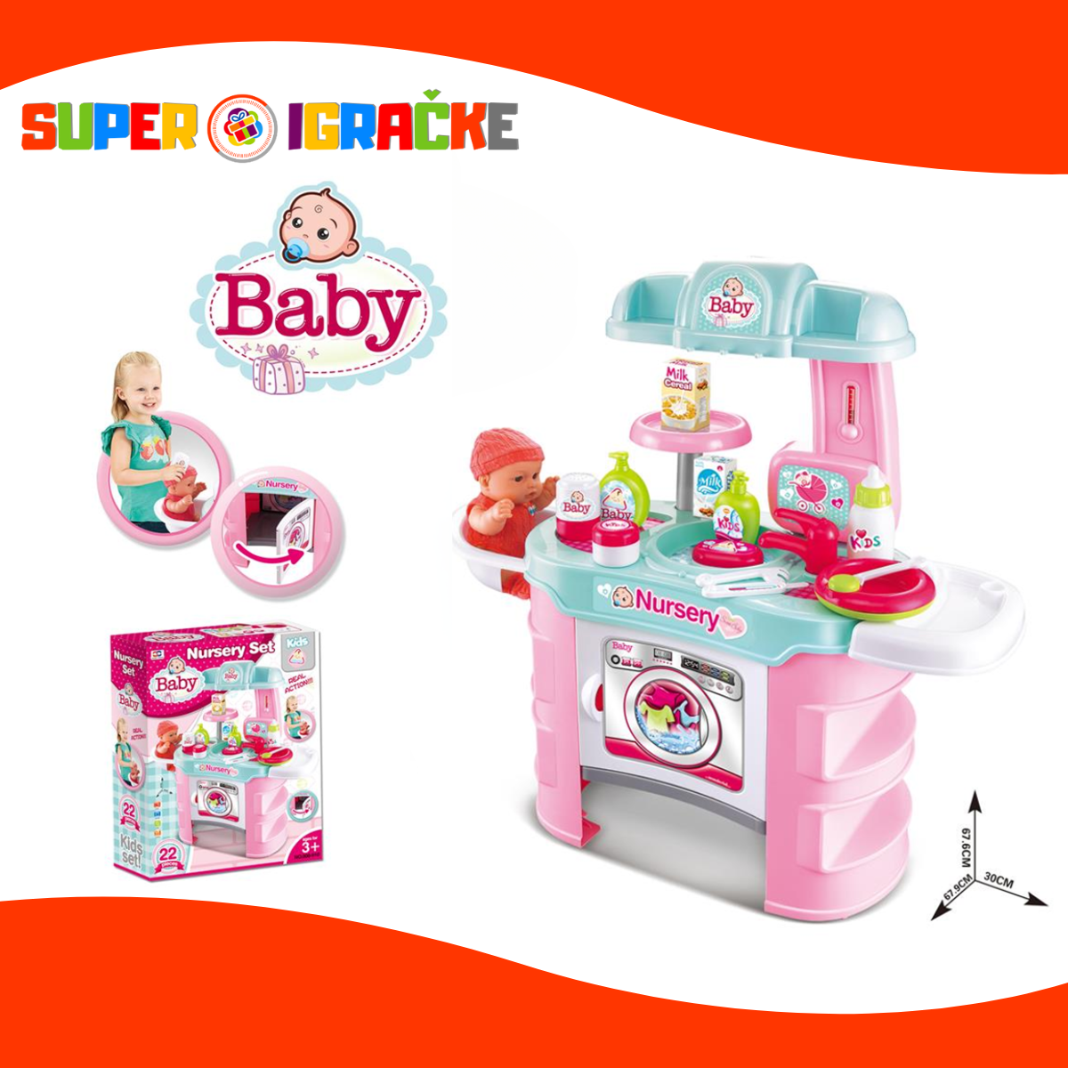 Nursery set (Set za kupanje i presvlačenje bebe)