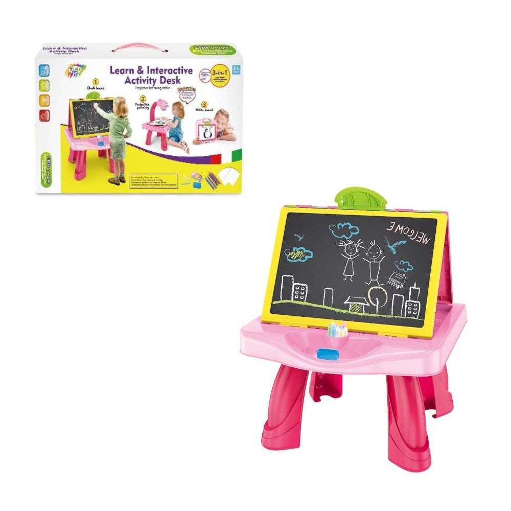 Piši - Briši tabla na stolu roze