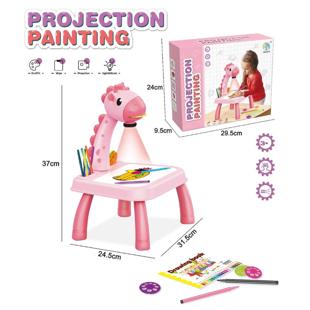 Plastični sto projektor za crtanje roze