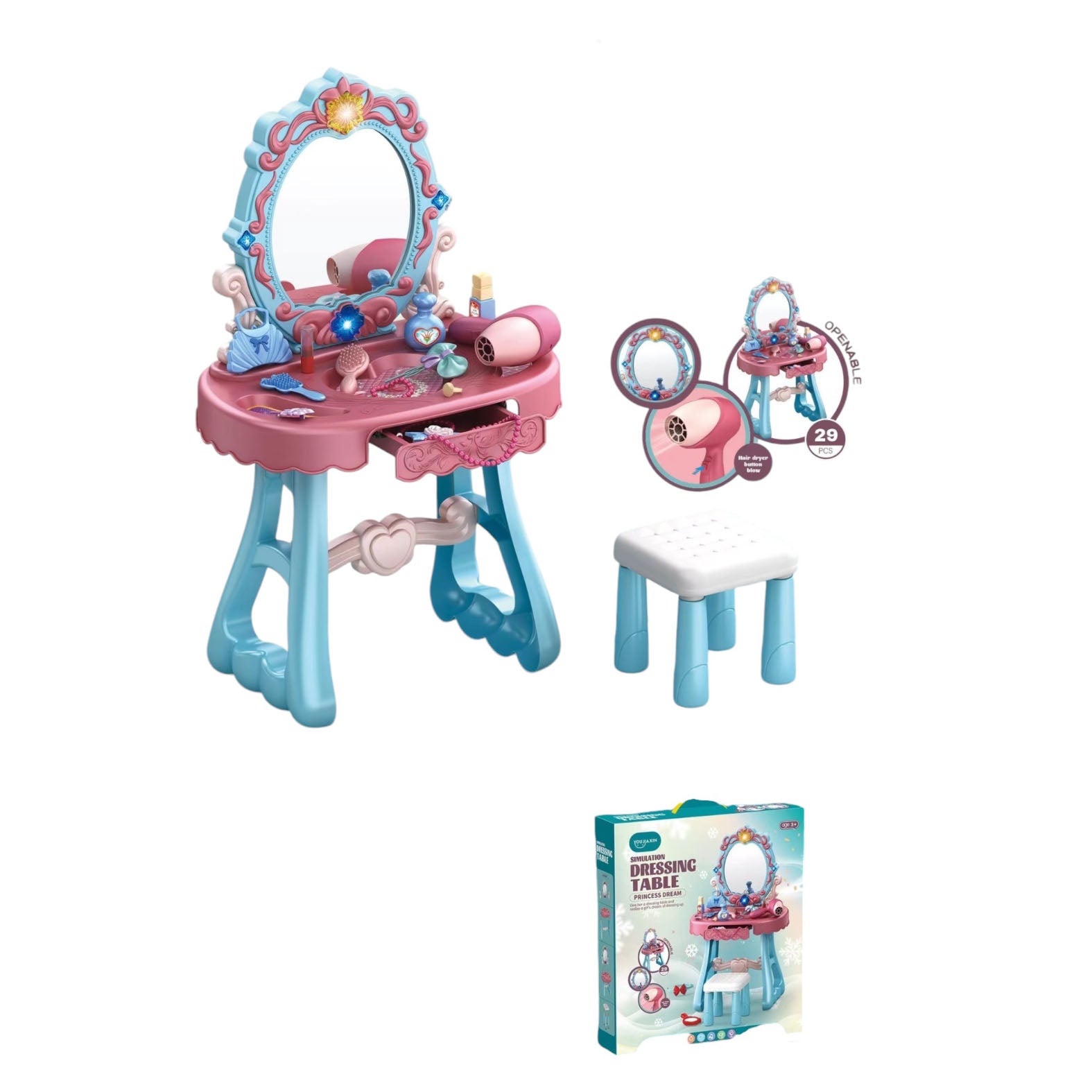 Plastični sto za šminkanje i ulepšavanje