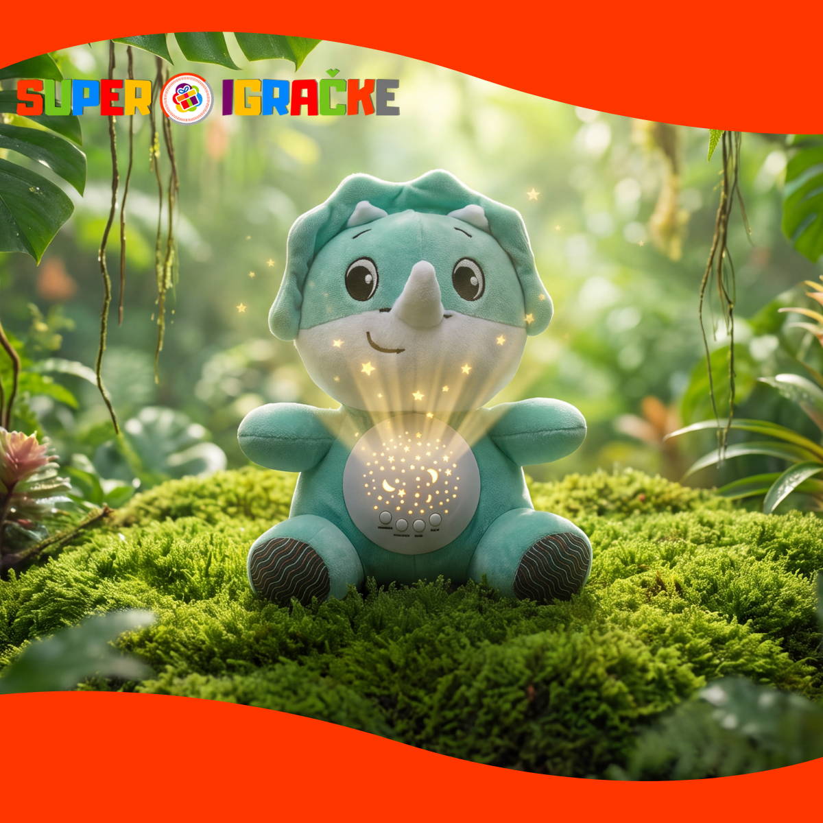 Plišani drugar za slatke snove - Dino projektor