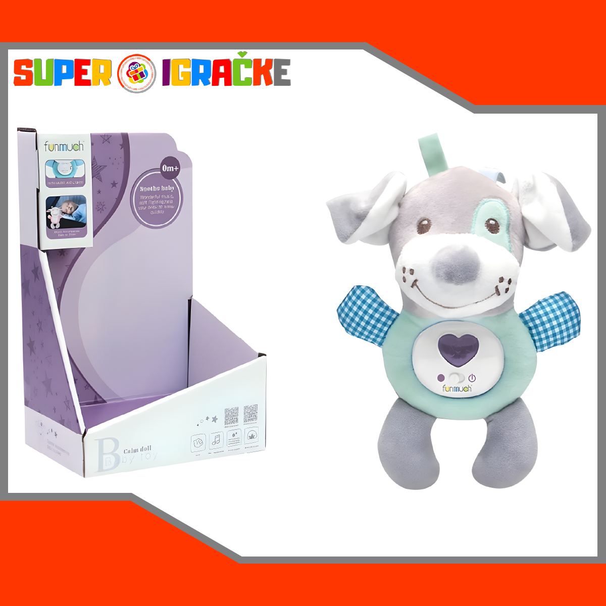 Plišani pas uspavanka sa svetlom i muzikom