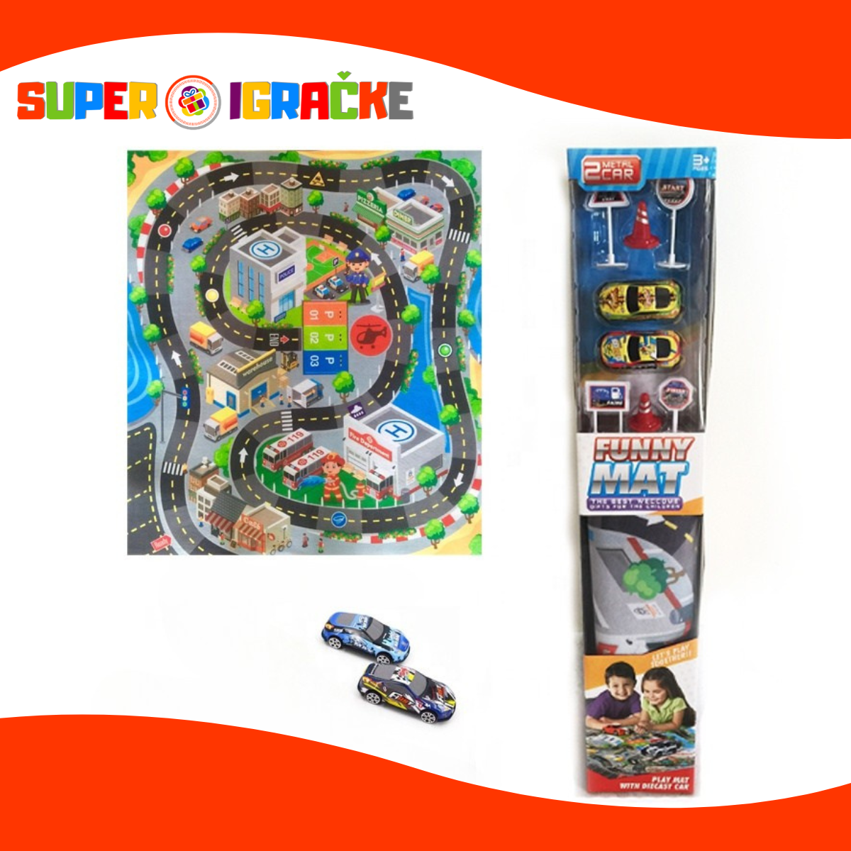 Podloga za igru sa automobilima