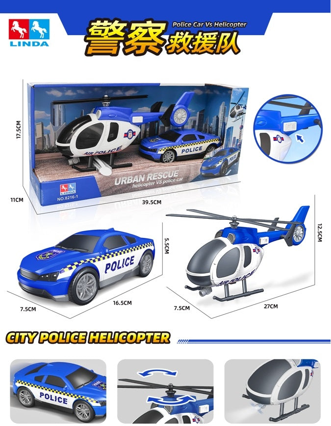 Policijski set - helikopter i auto