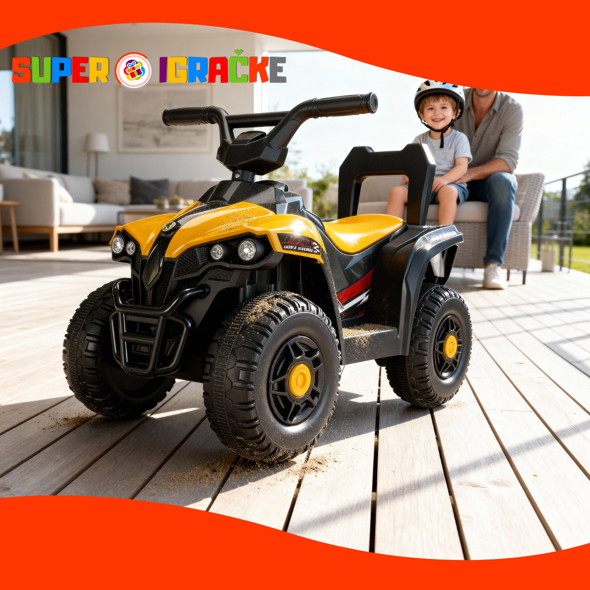 QuadroX mini kvad motor 6V narandžasti Y-MB4813