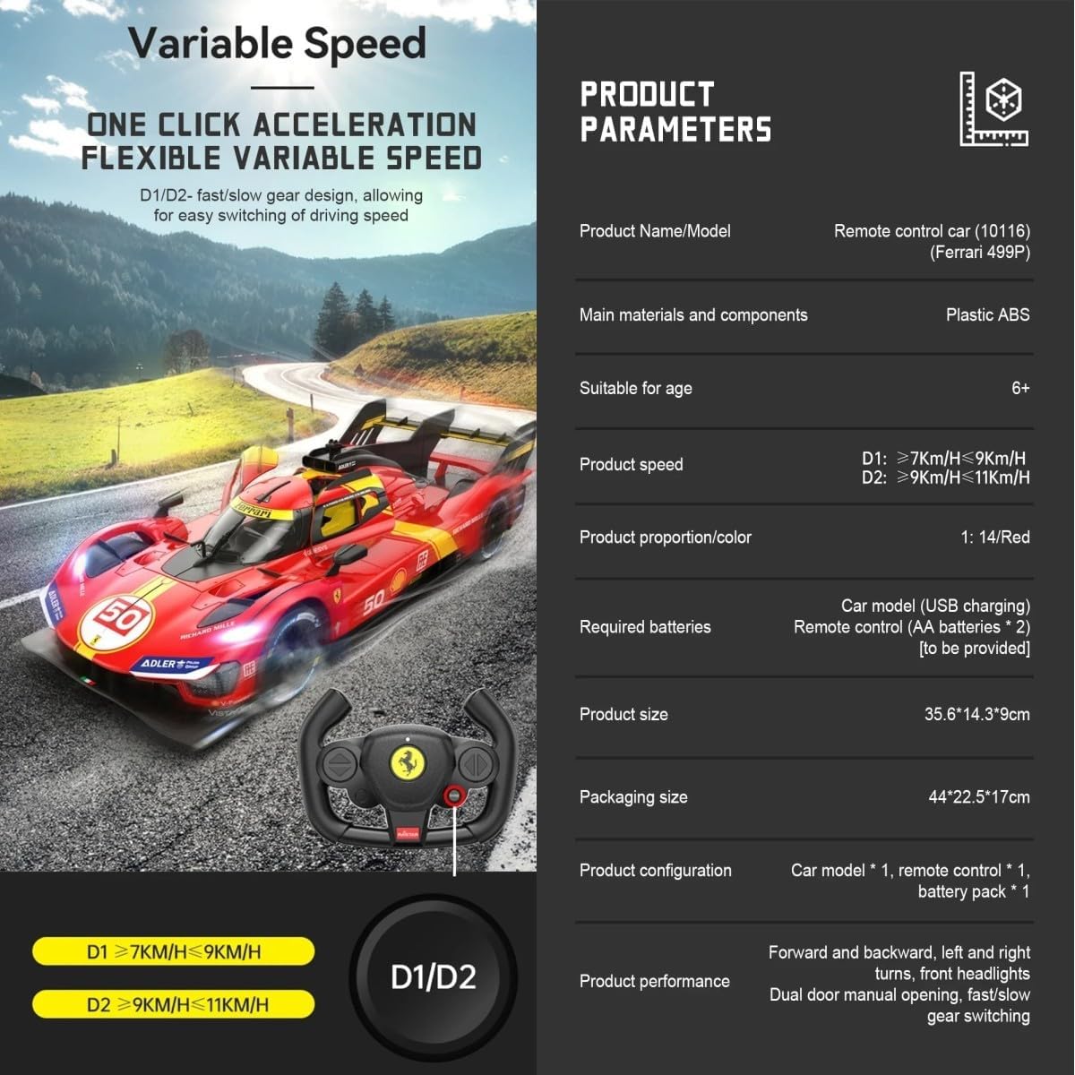 Rastar Ferrari RC 499P na daljinski